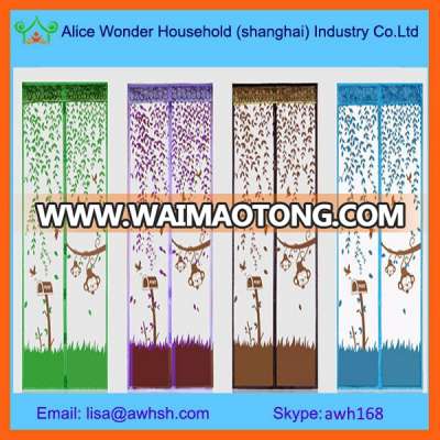 Colorful Design Sliding Magnetic Screen Door Curtain