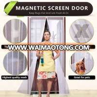 White Magnetic Screen Curtain Door Mesh